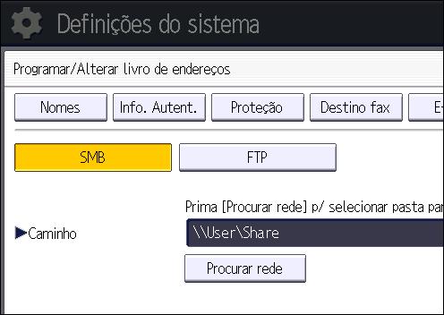 Procedimento Básico Quando Utilizar a Função Scan-to-Folder 17. Prima [OK]. 18. Prima [Ferramentas do utilizador] ( ) no canto superior direito do ecrã. 19.