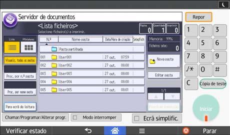 Como Utilizar Cada Aplicação Ecrã das aplicações 8 11 10 9 PT DLN234 1. Ecrã das funções Cada função tem um ecrã diferente. 2. [Repor] Prima para apagar as definições atuais. 3.