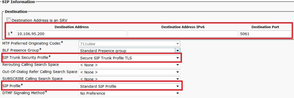 Esta caixa deve somente ser verificada ao usar o SORVO TLS, porque as chaves para o SRTP são trocadas no corpo da mensagem do SORVO.