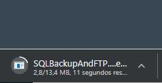 Aguarde o download finalizar e clique no arquivo para executá-lo.