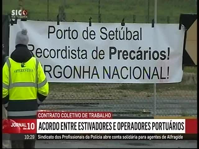 dos Estivadores e os operadores portuários chegaram esta