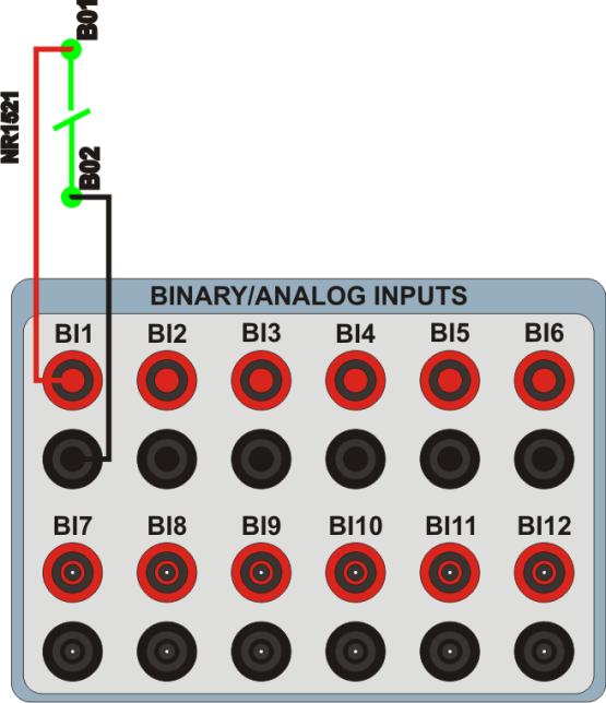 1.3 Entrada Binária Ligue a entrada binária do CE-6710 à saída binária do relé. BI1 ao pino B01 e seu comum ao pino B02 do módulo 14.