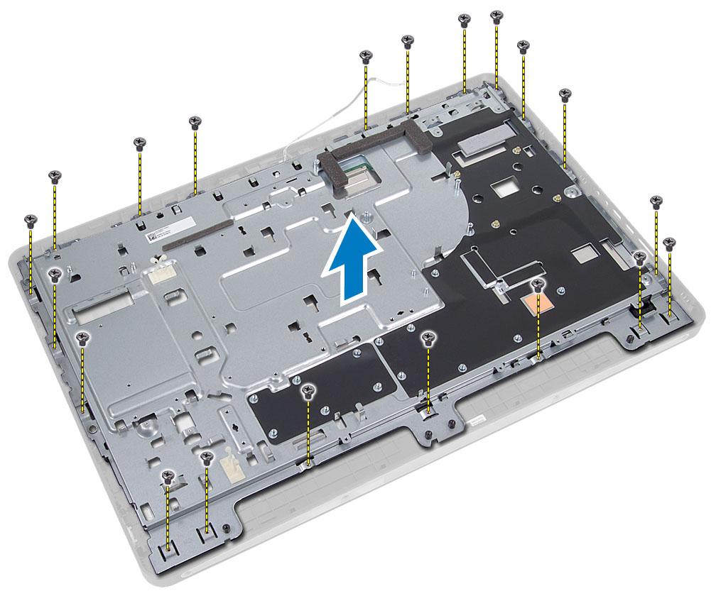 Desconecte o cabo LVDS do painel da tela.