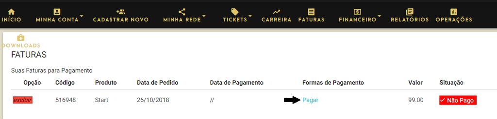 Escolha o plano que deseja e confirma OK. Como mostra o exemplo abaixo. 2. Aparecerá a fatura com o plano escolhido. 3. Neste exemplo abaixo o plano Start de 99,00. 4.