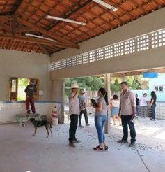 acompanhando o andamento das obras na região e conferindo os últimos acertos para o acabamento dos novos espaços, que incluem desde uma nova sala de aula e banheiros adaptados com