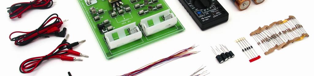 A placa para ensaios de circuitos elétricos pode ser utilizada para experimentos com circuitos simples até