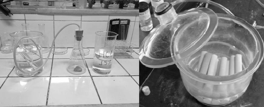 depois do processo de acidificação que foi realizado no laboratório de química da Universidade Estácio De Sá - RJ.