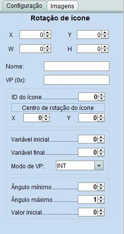 AGT IHM DESIGNER (2.8.3) Rev 2 16 3.5 Rotação de Ícone Esse componente permite adicionar um ícone com efeito de rotação. É permitido utilizar até 5 componentes de Rotação de Ícone em uma mesma tela.