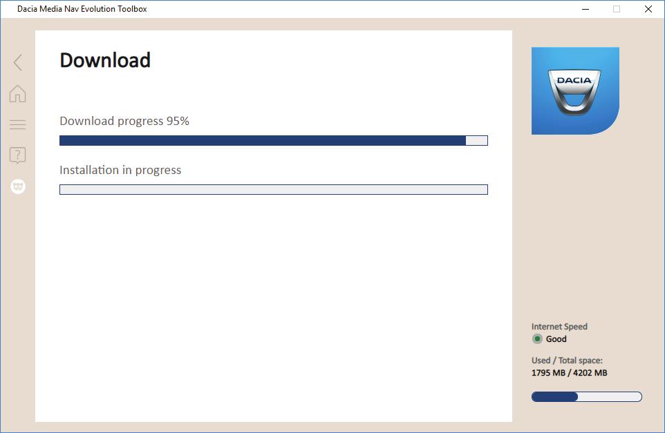As barras de progresso mostram o progresso do download e instalação. Espere até que o processo seja concluído, aparecerá uma mensagem com êxito da instalação.