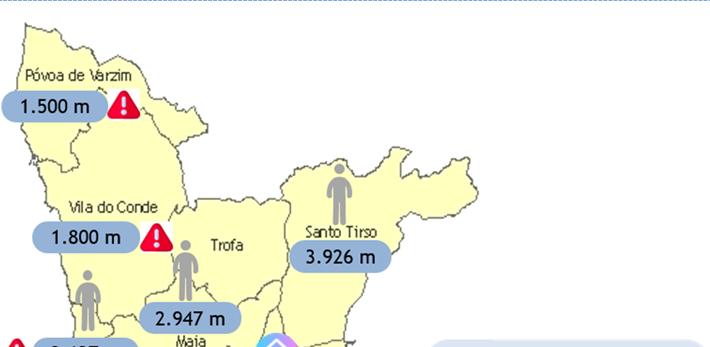 Arquivos da Comarca do Porto 59.352 m de documentação na comarca. Arquivo central distribuido por 4 depósitos com 41.681 m de prateleira, 35.799 m de documentação (inclui as 2.