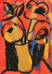 (227) (224) 224 Aldo Bonadei Vaso de Flores 35 x 25 cm óleo sobre cartão 225 Victor Brecheret O Beijo