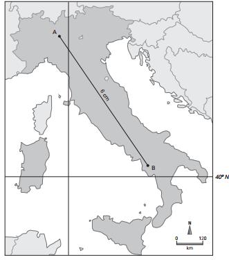 7) Responda à questão com base no mapa da Itália.