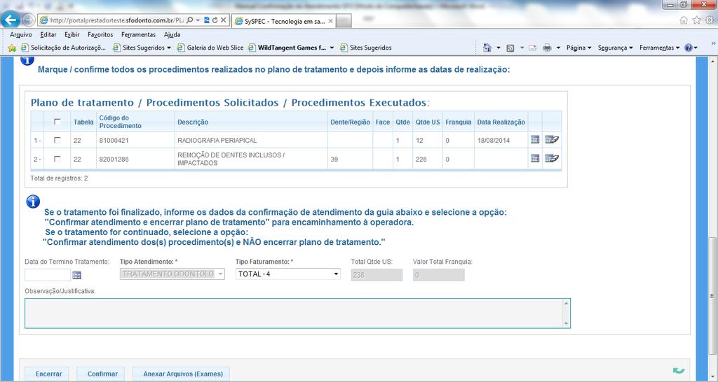 4.11 A data de Realização foi inserida.