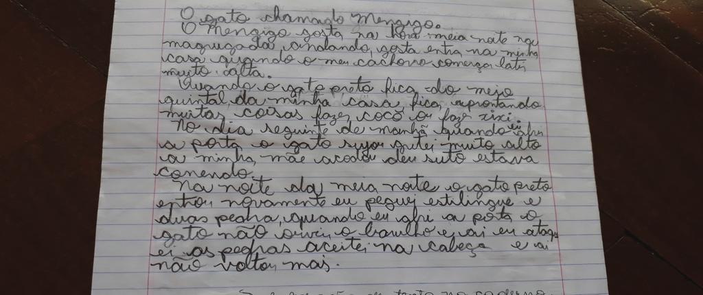 Não foi necessário o auxílio de intérprete de Libras durante os encontros com os estudantes e professores surdos, pela pesquisadora apresentar conhecimento da língua de sinais.