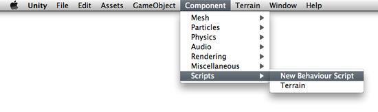 Todo Script que você criar vai aparecer no menu Components Scripts.