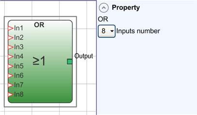 Blocos de funções do operador NOT lógico inverte o estado lógico da entrada.