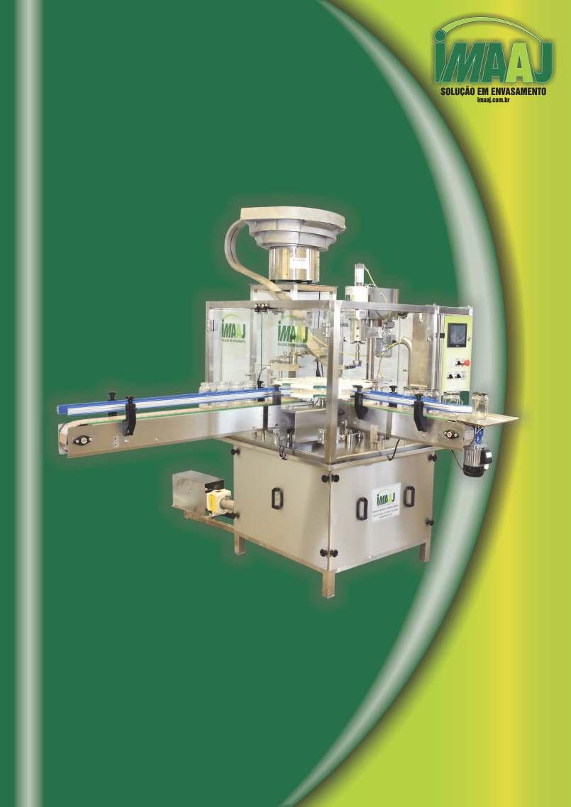 Envasadora rotativa automática para envase de produtos líquidos e pastosos (doces, geleias, manteiga ghee e salmouras) a