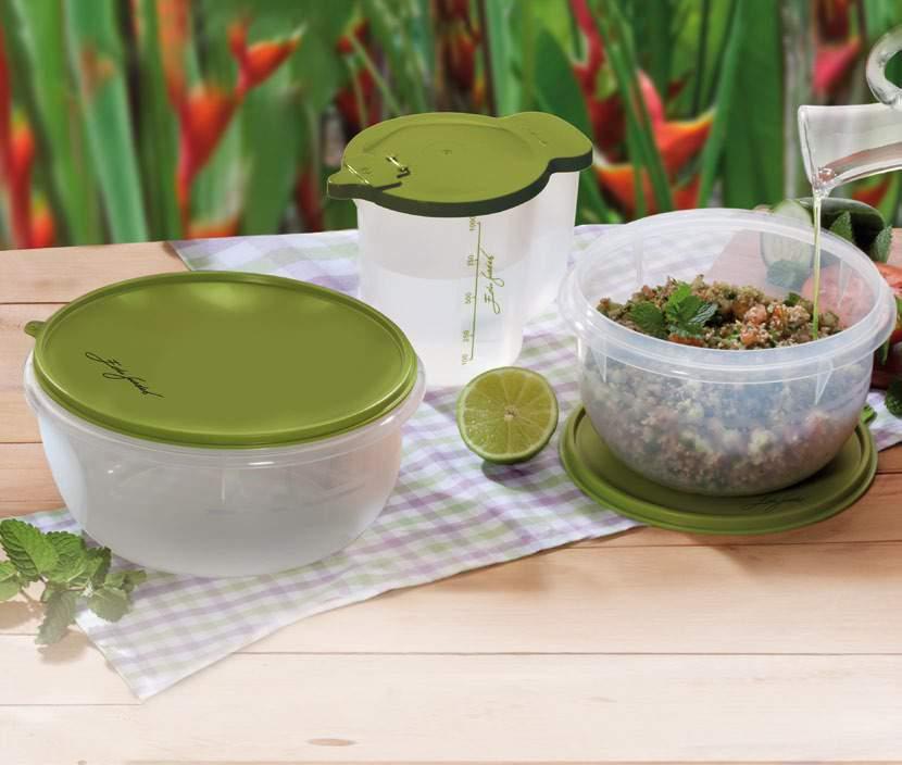 tupperware.com.br 1 PREPARAÇÃO 1 3 0 1 86408 Tigela Batedeira Grande - 300ml 4,4cm de diâm. x 11,5cm de alt. Preço sugerido: R$45,99 86407 Exata - 1000ml 1,6cm de diâm. x 14cm de alt.