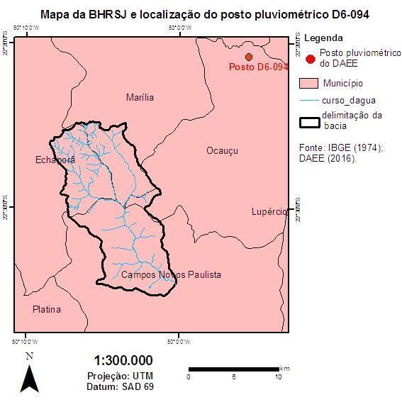 domínios da Unidade de Gerenciamento dos Recursos Hídricos Médio Paranapanema (UGRHI 17 )e na parte nordeste da BHRSJ.