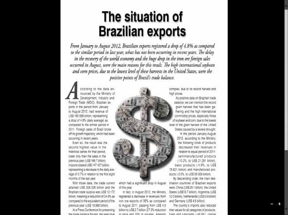 49 Figura 4 - Exemplo de matéria em língua inglesa da revista Brazil Export.