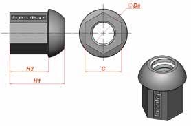 300 THB 25 48,0 54,0 38,0 38 250 THB 32 Diâmetro Externo D Comprimento L Dimensão da Chave C THB 16 (*) 34,92