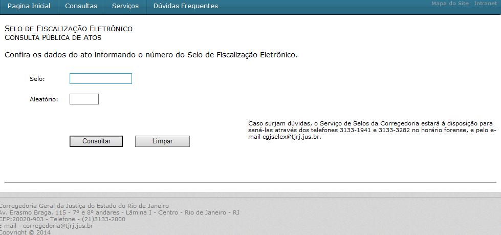 Preencha o código do Selo e, no campo Aleatório, digite a senha com três letras que vem junto ao selo, para