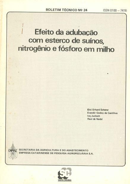 a 1983 Solo: Latossolo Vermelho distroférrico Local: Chapecó Enfoque na