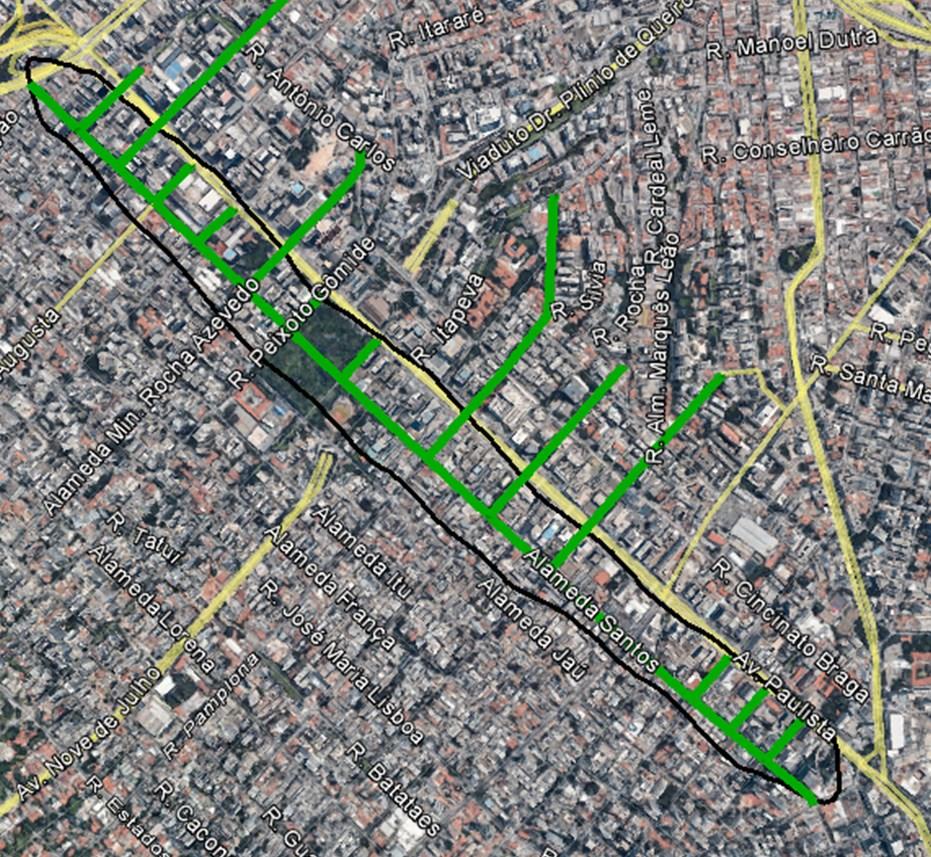 Abaixo estão os trechos definidos pela Prefeitura.