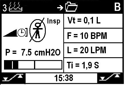 Funções do equipamento O equipamento detecta os ciclos respiratórios do doente e, em resposta aos seus esforços inspiratórios e expiratórios, fornece um nível alto de pressão inspiratória IPAP e um