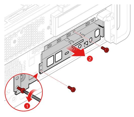 Substituindo o suporte de E/S frontal Atenção: Não abra seu computador nem tente executar nenhum reparo antes de ler o Guia de Informações Importantes sobre o Produto. 1.