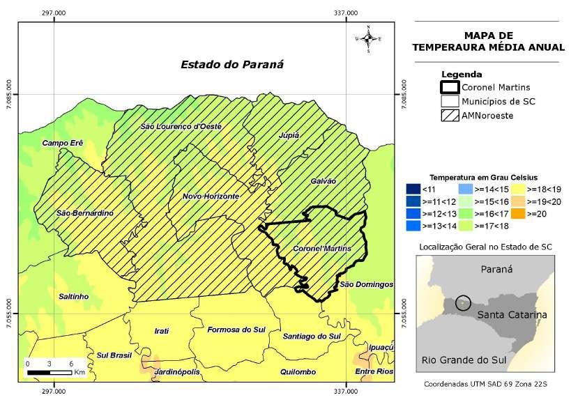 Santa Catarina (2002) Figura 4: Temperatura média do