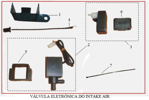 VALVULA ELETRONICA DO INTAKE AIR - 2010 1 D01351000001SI SUPORTE DA VÁLVULA SOLENOIDE (chassis a partir do 95VCA2D599M000001) 2 D01351000002SI VÁLVULA SOLENÓIDE (chassis a partir do