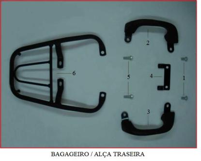 ALÇA TRASEIRA / BAGAGEIRO 2 D01813520002SI ALCA TRASEIRA LE 35,36 3 D01813510003SI ALÇA TRASEIRA LD 36,92 3 942082550RTCRI PARAF. CAB. SEXT. FLANG.