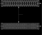 Tipos de Pontos (Ponto de Chuleio) A máquina faz dois tipos diferentes de pontos, chamados de Ponto de Chuleio e Ponto de Picote (Ponto de Chuleio) Formado em ziguezague, mostra a linha da agulha na