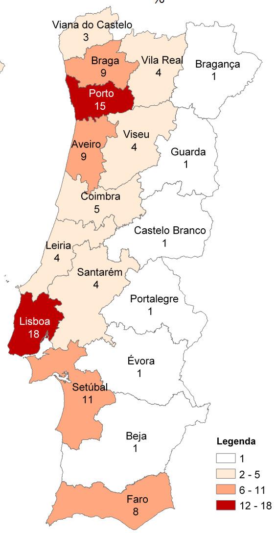 A. Madeira 0 R. A. Madeira 1 * Desconhece-se o local de residência de 37 indivíduos.