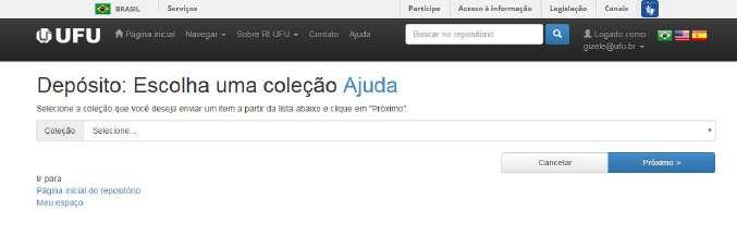disponibilização dos itens no repositório. Para iniciar sua submissão siga corretamente todos os passos abaixo.