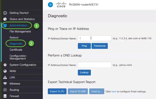 Para fazer um sibilo usando o GUI, datilografe dentro o endereço IP de Um ou Mais Servidores Cisco ICM NT que deve ter a capacidade para se comunicar com seus roteador e sibilo do clique.