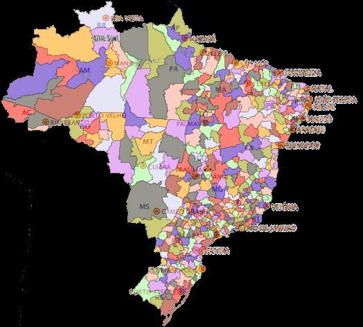 Figura 02: Regiões de Saúde, Brasil, 2016.