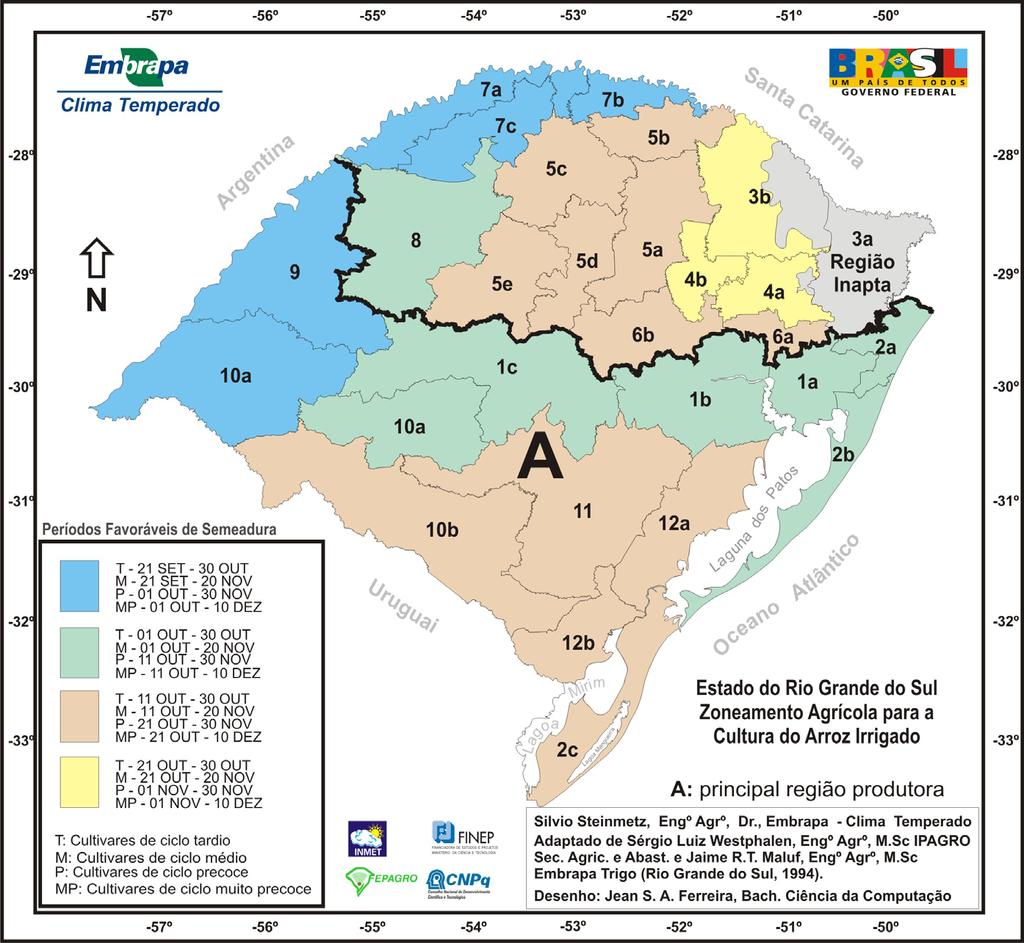 Zoneamento agroclimático do arroz irrigado por épocas de semeadura no estado do Rio 15 Figura 1.