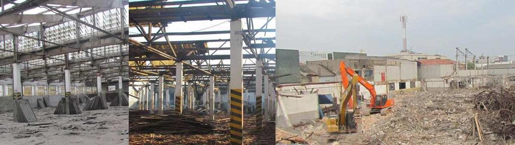 Obra: Demolição de edificações e antiga fabrica, para atender o novo estacionamento do Templo de Salomão. Cliente: Igreja Universal Local:Av.