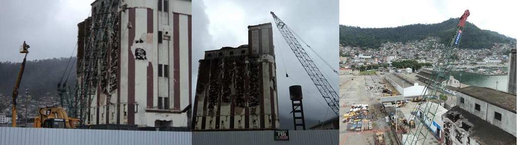 Obra: Demolição do Moinho Mineiro e armazéns. Cliente :Technip Local: Porto de Angra dos Reis Rio de Janeiro.