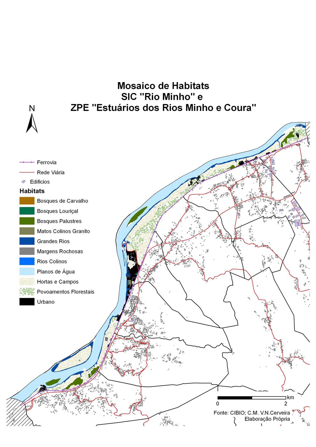 Figura 1 - Identificação das incompatibilidades da Rede Natura 2000 com o Solo Urbano 1 2 1 Área definida na Planta de Ordenamento como de Uso Especial na subcategoria de