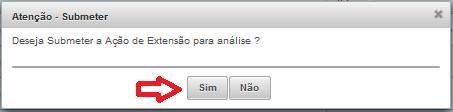 O sistema exibirá uma mensagem de confirmação, clique em ; d.