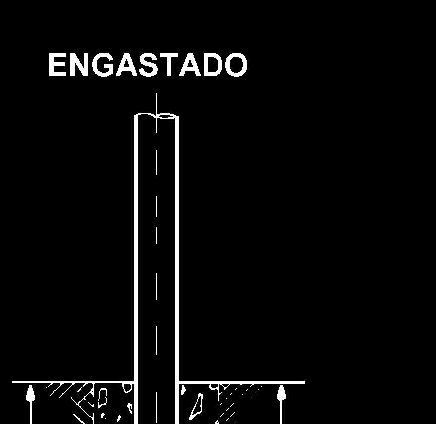 POSTE ORNAMENTAL PO - 137 Construção: De confecção cilíndrica em tubos de aço SAE 1010/1020, com braços aparafusados através de dois parafusos galvanizados, com