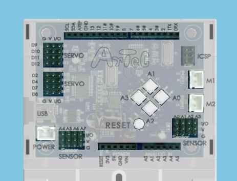 6.1.2. Conectando o Servomotor a Placa Studuino Conecte o Servomotor a D9 na unidade do Studuino.