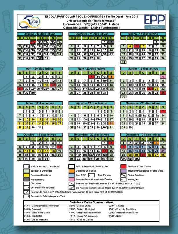 Informativo 2019 2 *CALENDÁRIO DO