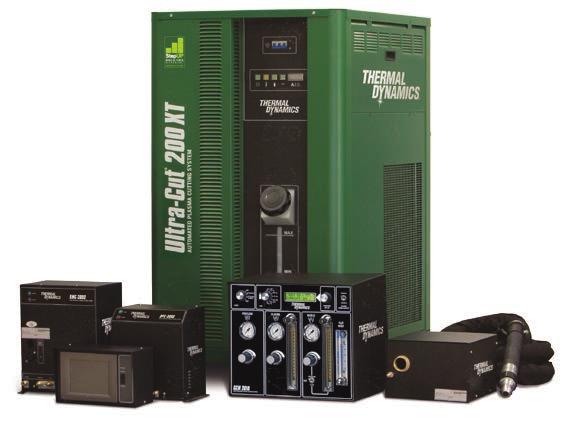 A tecnologia do sistema XT Especificações Controle de gás automático DFC 3000 Controle de fluxo digital para otimizar e facilitar o ajuste e as frequentes trocas entre material e espessura.