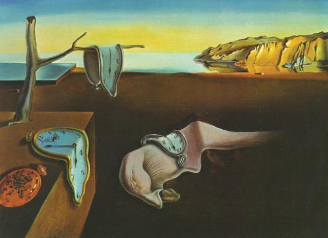 69 Salvador Dali, pintor modernista, representa em seus quadros a dilatação do tempo da Teoria da Relatividade Restrita, a exemplo do quadro A persistência da memória, em que o tempo está