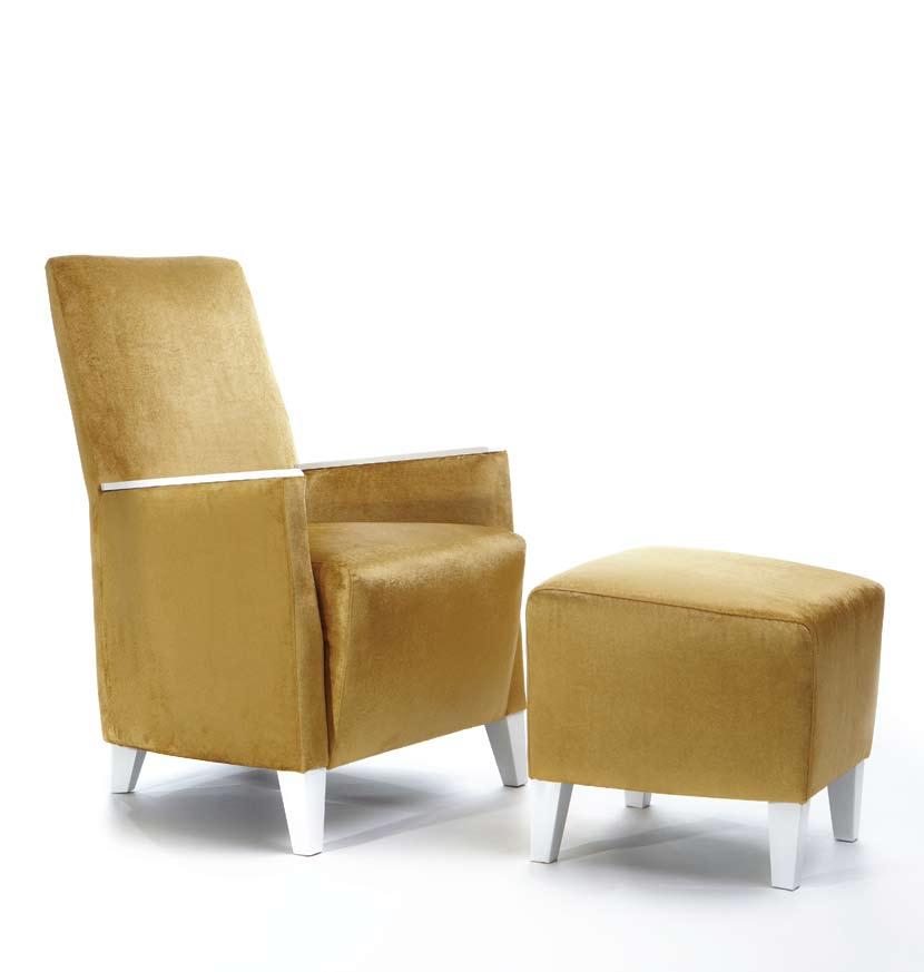 arabela chair + arabela footstool arabela cadeira + arabela pouf design INDUFLEX 80 Structure: Arabela Chair and Arabela Footstool Wood covered with polyurethane foam and polyester fibre.