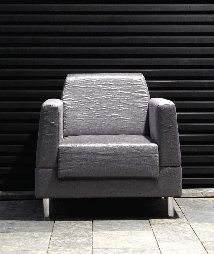 nórdica nórdica design INDUFLEX 86 Seat: Nozag springs support. 30Kg/m 3 polyurethane foam. Back: Elastic belt support. 23Kg/m 3 polyurethane foam. Feet: Metal feet. Assento: Suporte em bastidor.